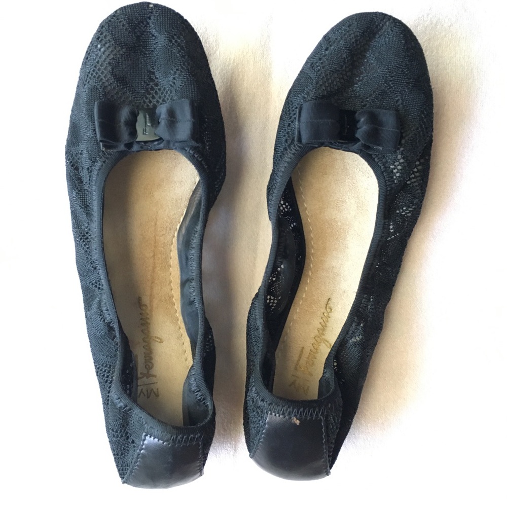 Salvatore Ferragamo black shoes.